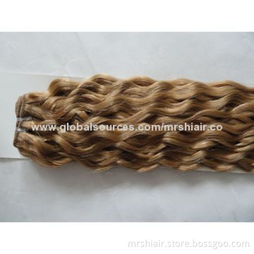 22-inch Color 27# Water Wave Malaysian Remy Hair Weaves